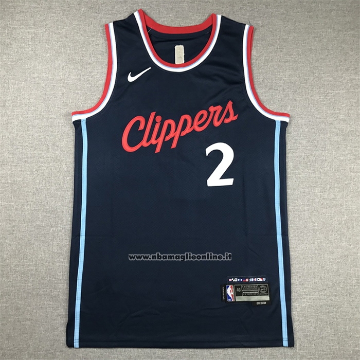 Maglia Los Angeles Clippers Kawhi Leonard #2 Icon 2024-25 Blu